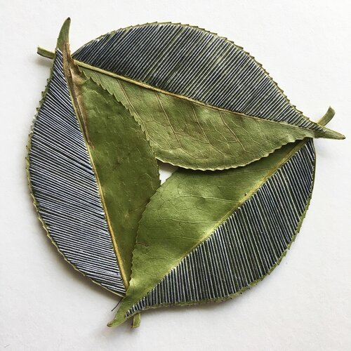 Leaf Embroidery Art by Hillary Waters Fayle