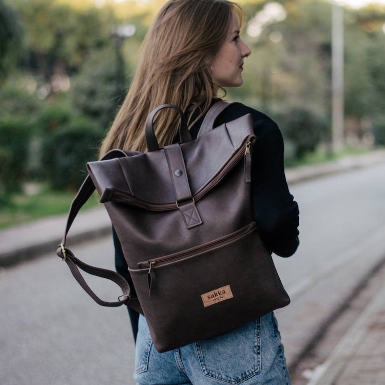 Vegan Leather Backpack