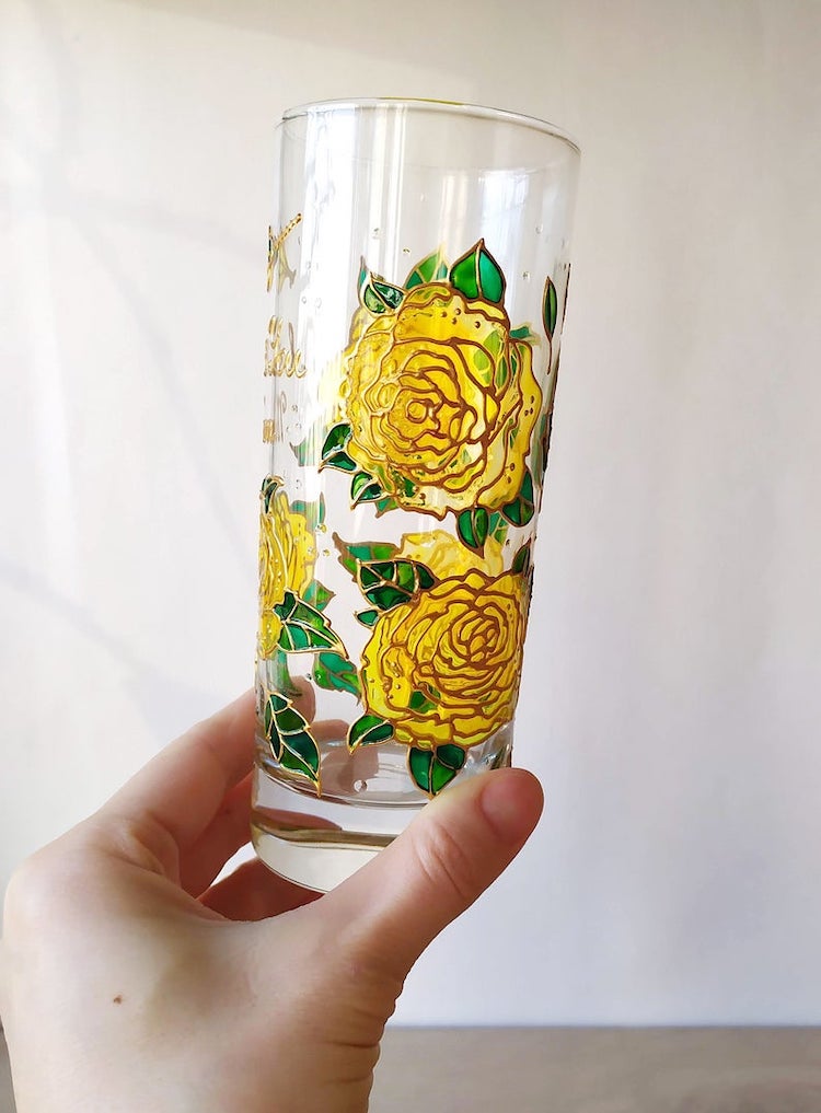 Hand-Painted Glass Mugs by ArtMasha