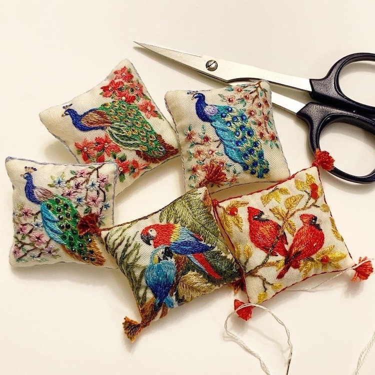 - ViralBandit Miniature Embroidered Pillows by MiniArtHouse