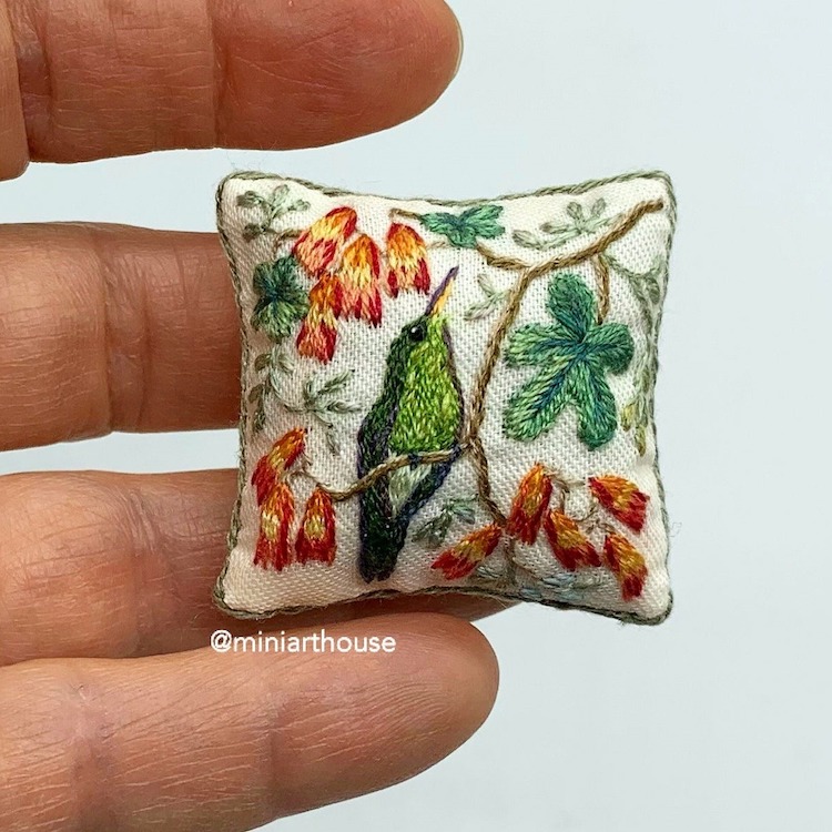- ViralBandit Miniature Embroidered Pillows by MiniArtHouse