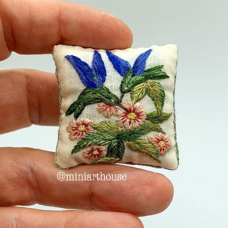 - ViralBandit Miniature Embroidered Pillows by MiniArtHouse