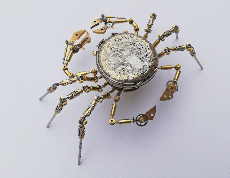 - ViralBandit Steampunk Crab Made From Antique Watches by Peter Szucsy