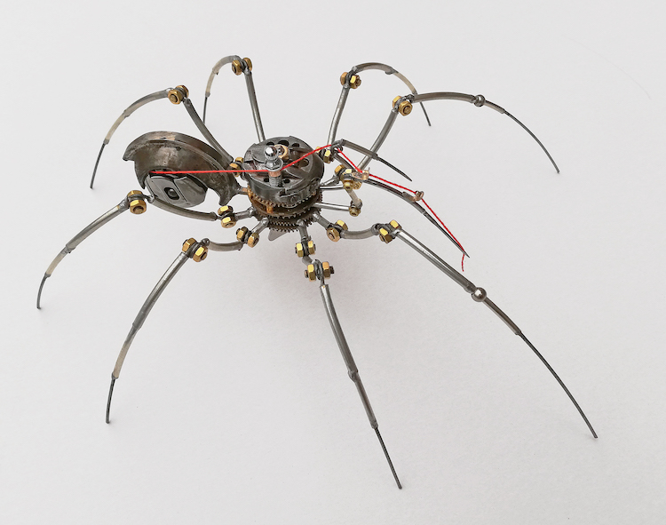 - ViralBandit Steampunk Spider Made From Antique Watches by Peter Szucsy