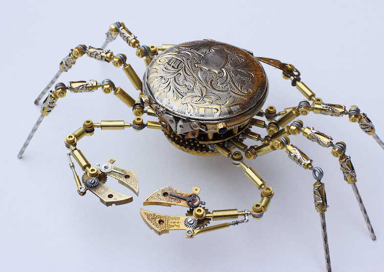 - ViralBandit Steampunk Crab Made From Antique Watches by Peter Szucsy