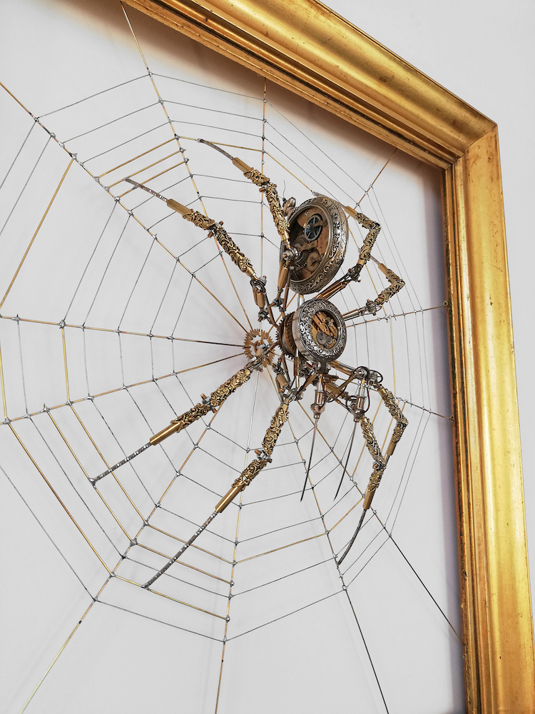 - ViralBandit Steampunk Spider Made From Antique Watches by Peter Szucsy