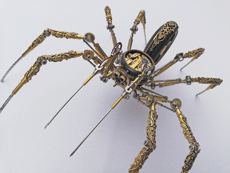 - ViralBandit Steampunk Spider Made From Antique Watches by Peter Szucsy