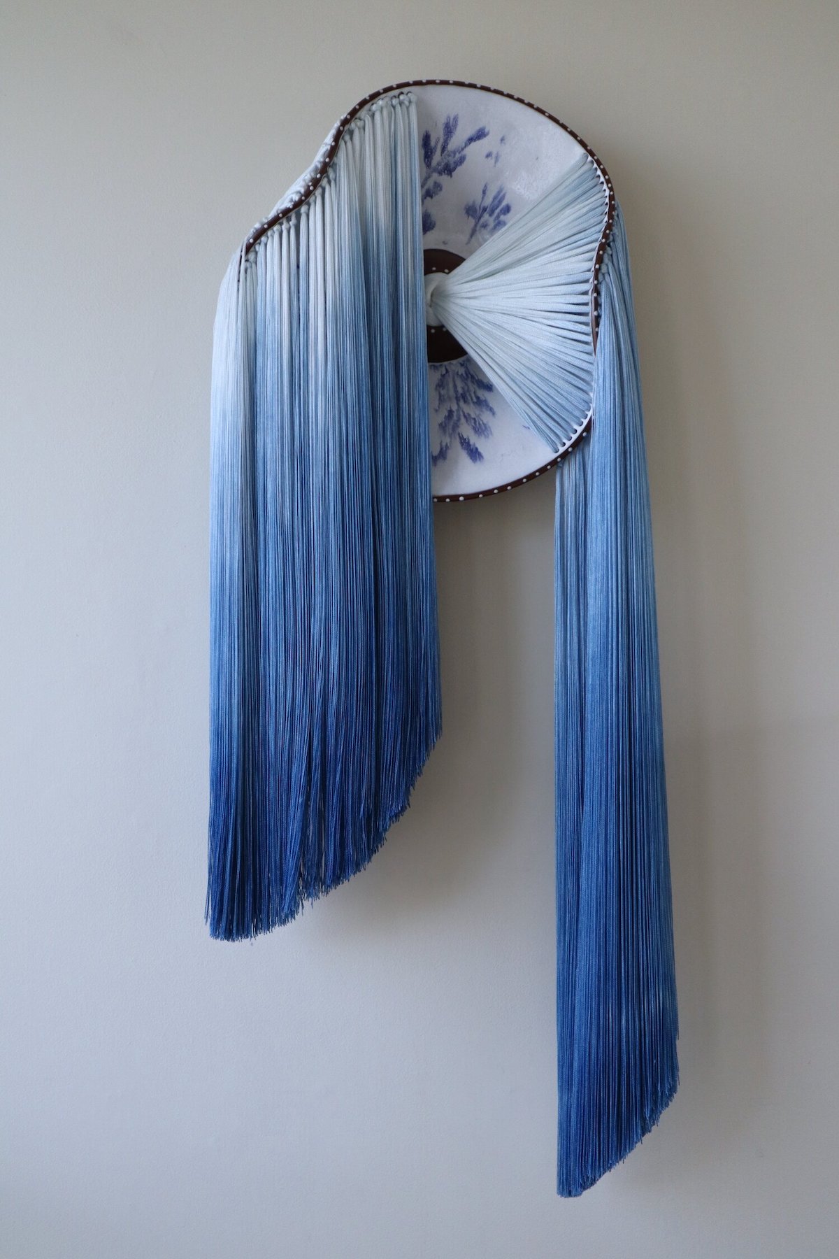 Ceramic Form and Thread Sculpture