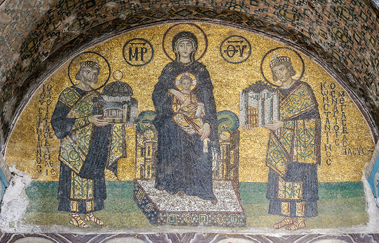 Mosaics Depicting Mary, Jesus, Justinian, Constantine