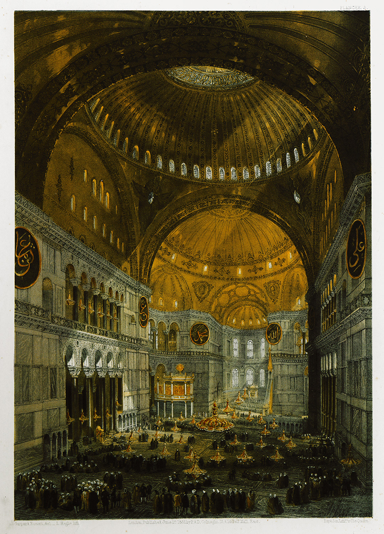 Interior of Ottoman Empire Hagia Sophia