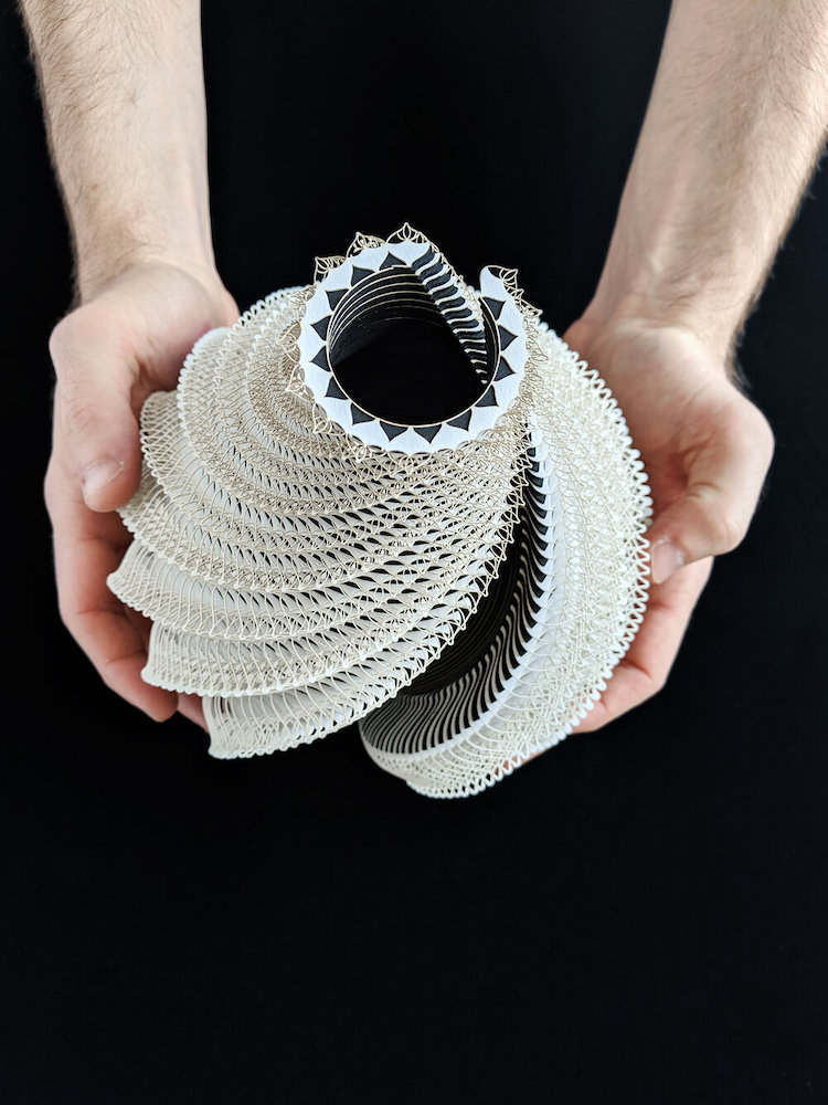 Symbio Vessels Intricate Laser Cut Paper Forms by Ibbini Studios