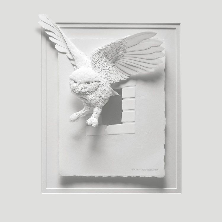 Paper Animal Sculpture by Calvin Nicholls