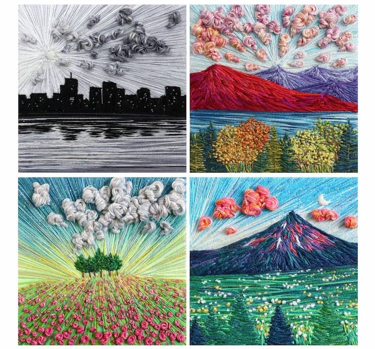 Landscape Embroidery by Carolina Torres
