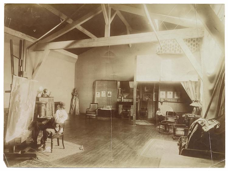 19th Century Black Artist Henry Ossawa Tanner In His Studio