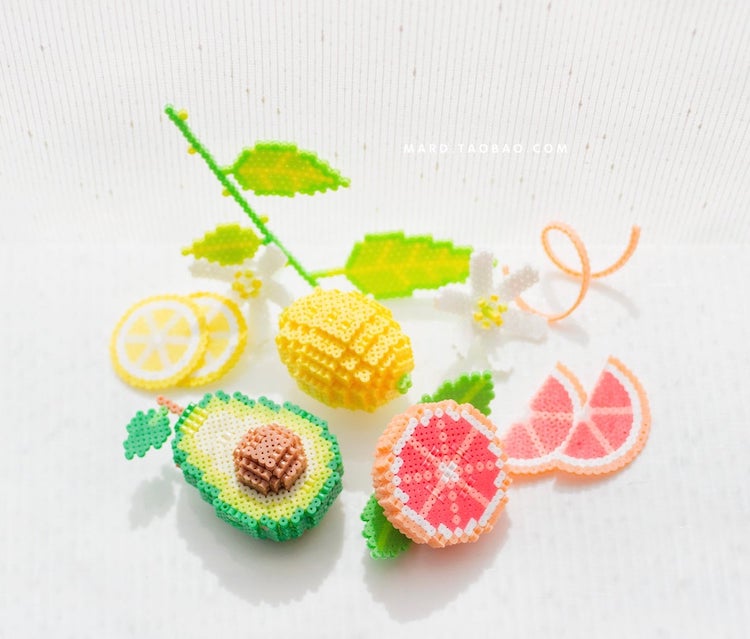 Fruit 3D Perler Bead Pattern