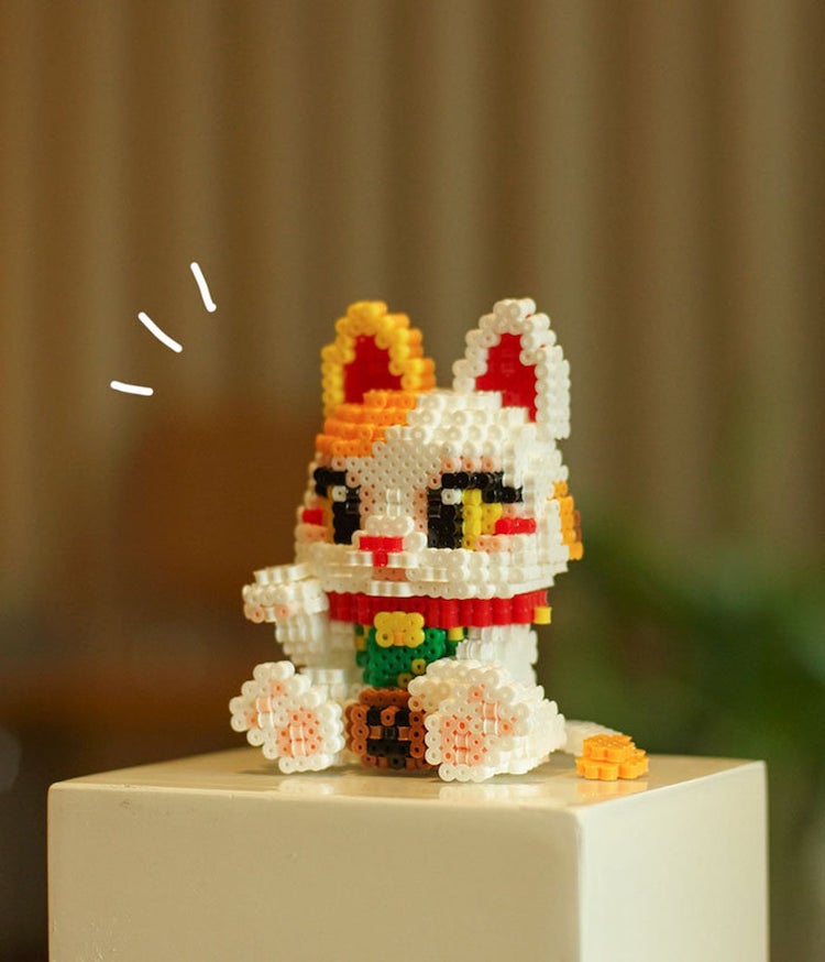 Fortune Cat 3D Perler Bead Pattern