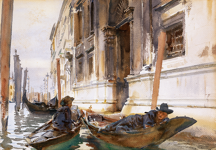 Gondoliers' Siesta, 1905 Watercolor