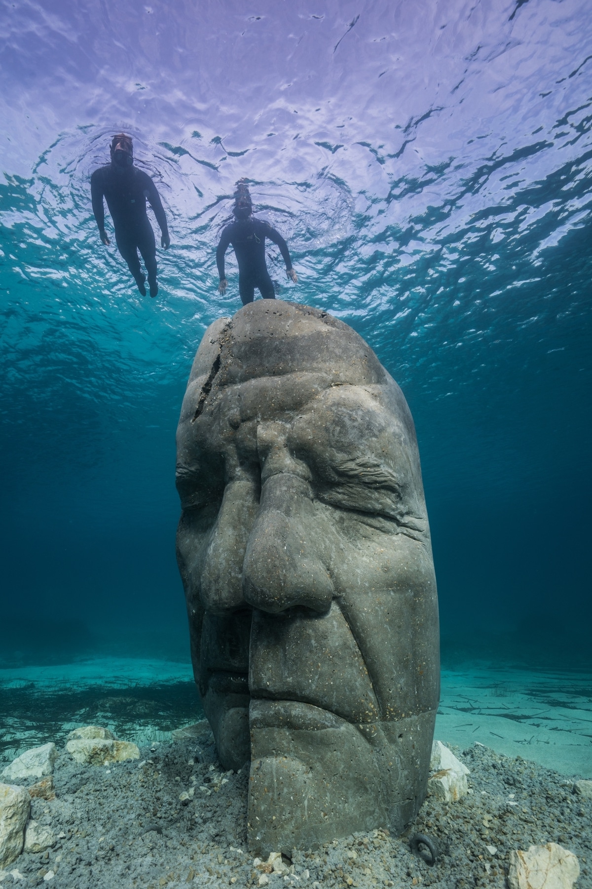 Jason deCaires Taylor’s Cannes Underwater Museum Features Monumental Submerged Masks 