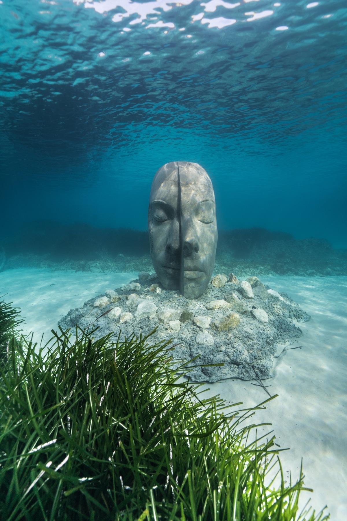 Jason deCaires Taylor’s Cannes Underwater Museum Features Monumental Submerged Masks 