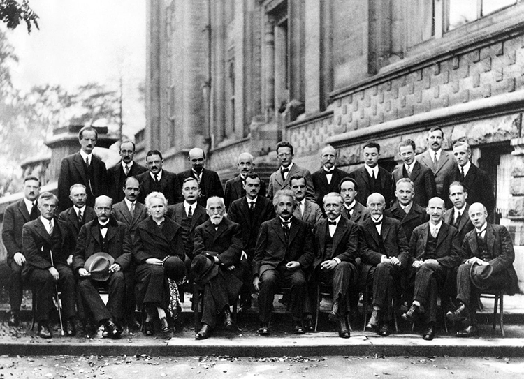 Fifth Solvay Conference 1927 Einstein Curie Bohr