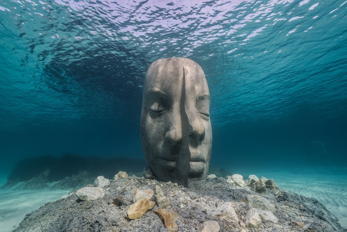 Jason deCaires Taylor’s Cannes Underwater Museum Features Monumental Submerged Masks