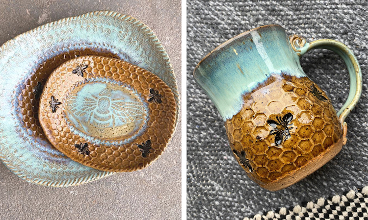 Honeycomb Ceramic Pottery by Amy Gentry