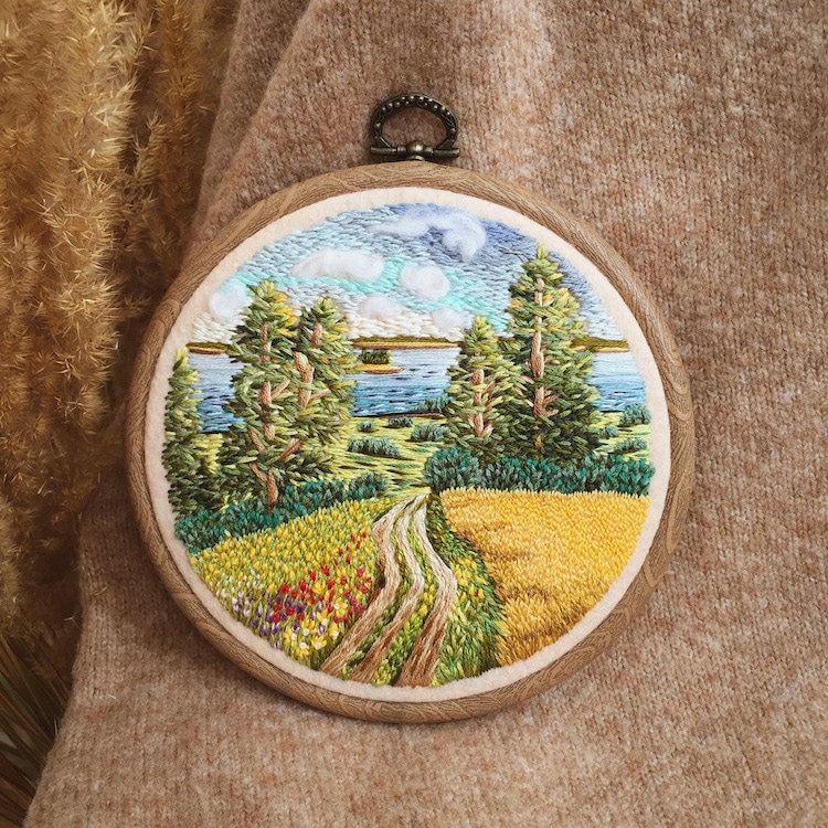Landscape Embroidery Designs by MagicFromWonderland