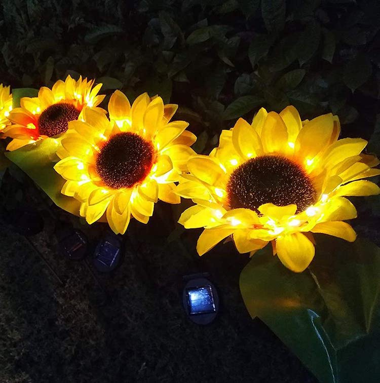 Solar Powered Sunflower Lights