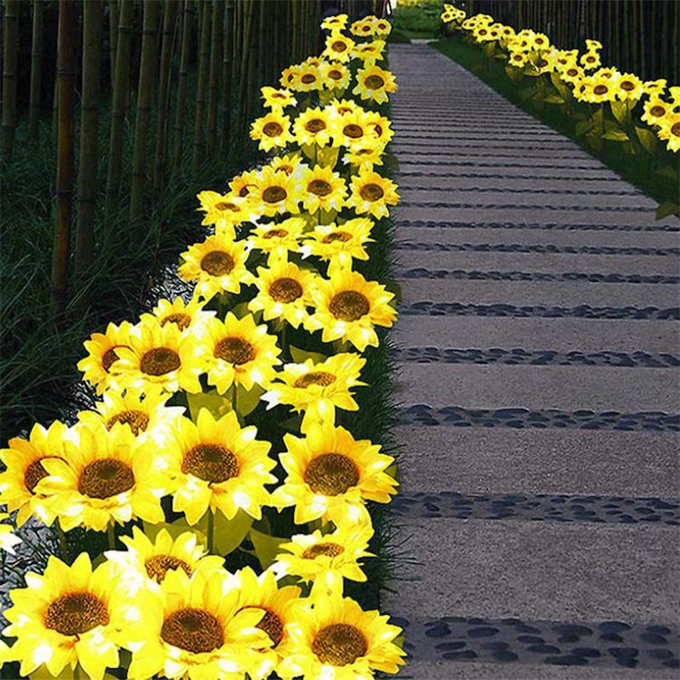 Solar Powered Sunflower Lights