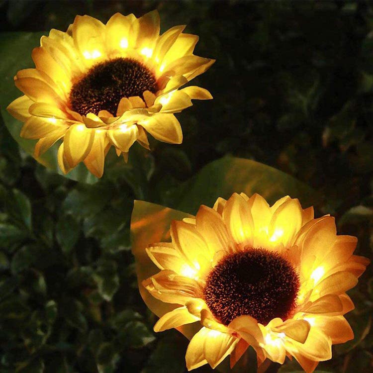 Solar Powered Sunflower Lights