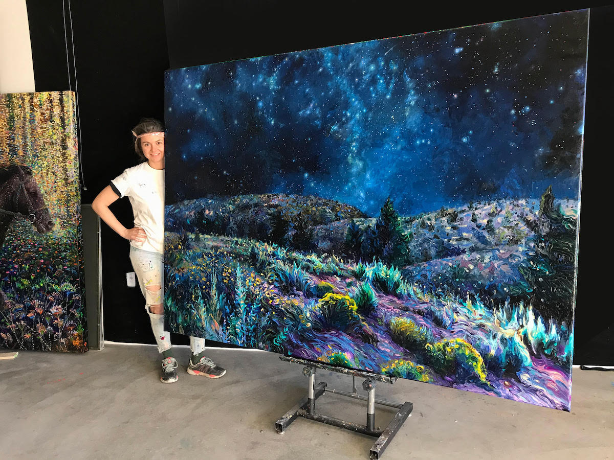 Iris Scott Desert Night Painting