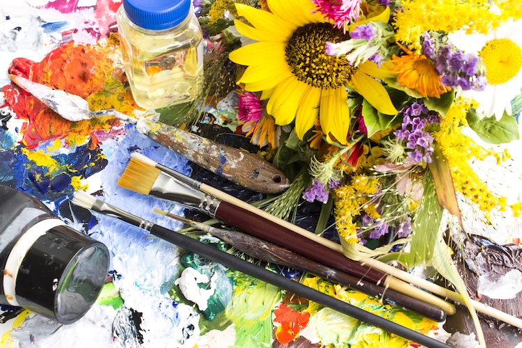 Paintbrushes and Linseed Oil
