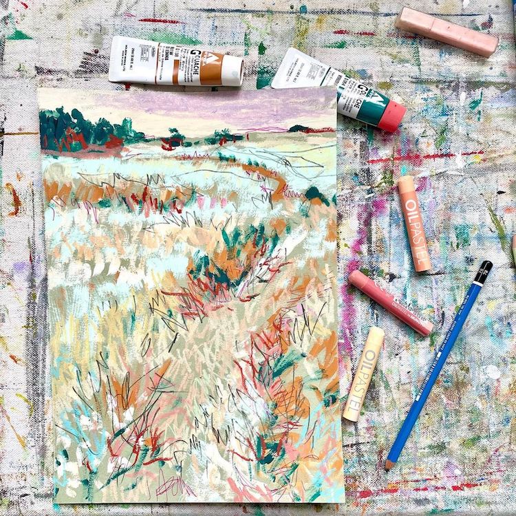 Colorful Landscape Paintings by Jennifer L Mohr