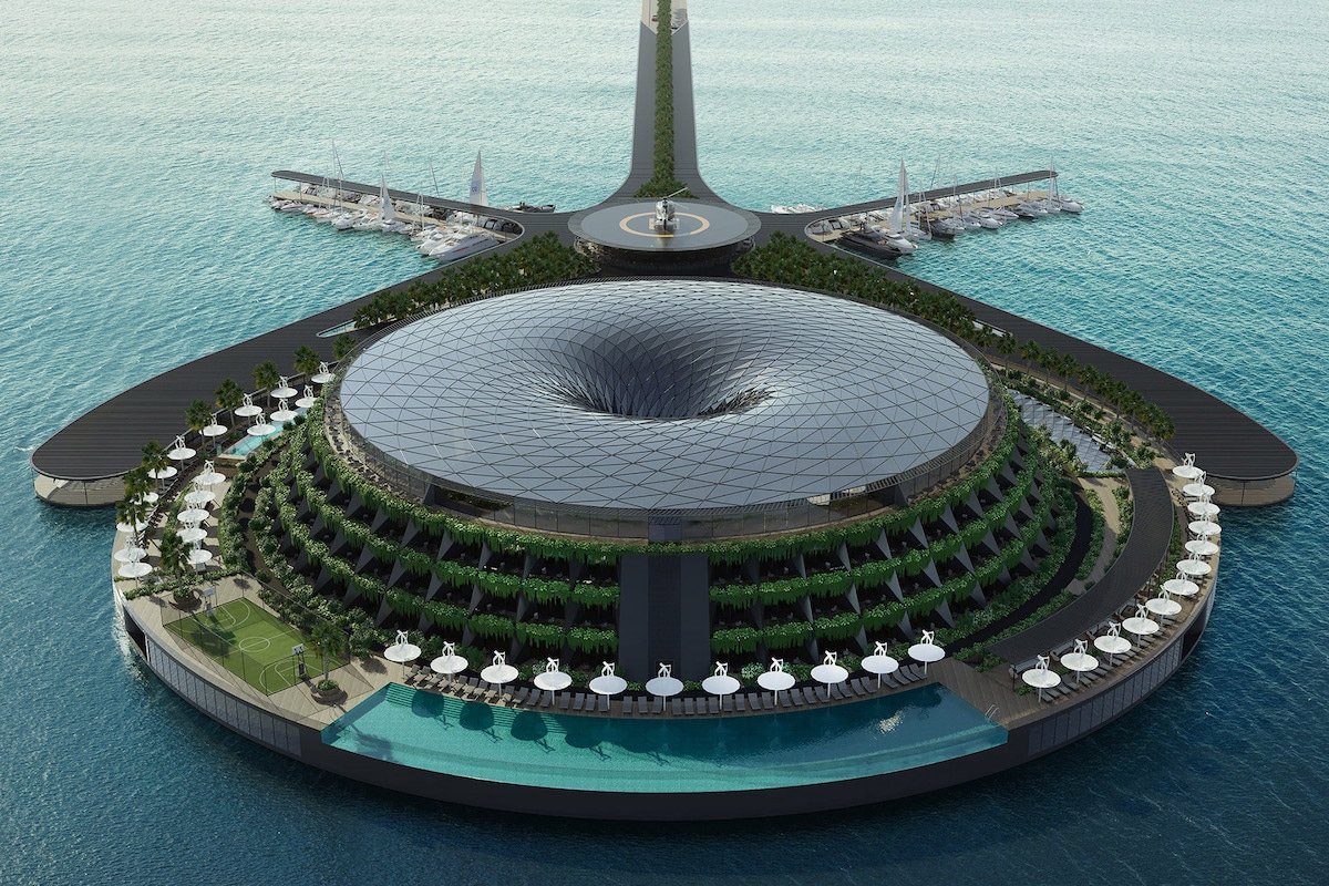 This Architect Designed a Conceptual Eco-Floating Hotel in Qatar