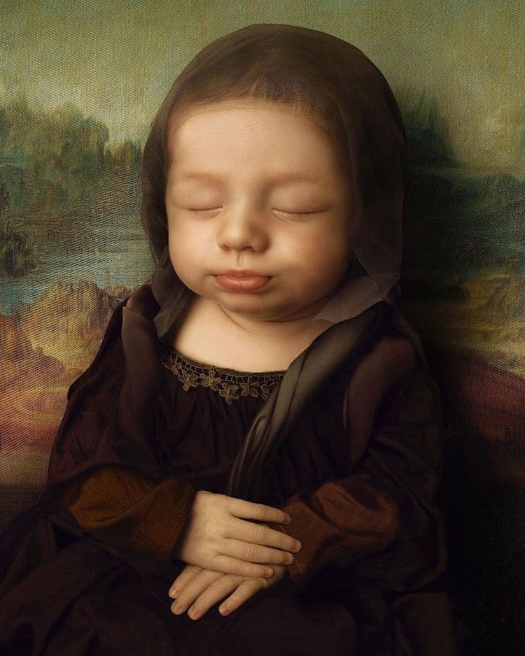 Baby Face in Famous Paintings by Lucas de Ouro