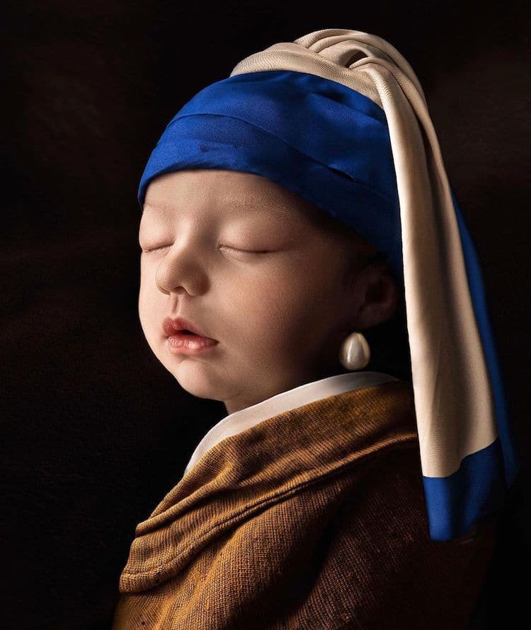 Baby Face in Famous Paintings by Lucas de Ouro