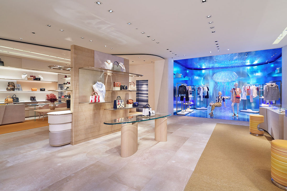 Louis Vuitton’s Ginza Namiki Store Reopens With Shimmering Sea-Inspired Façade