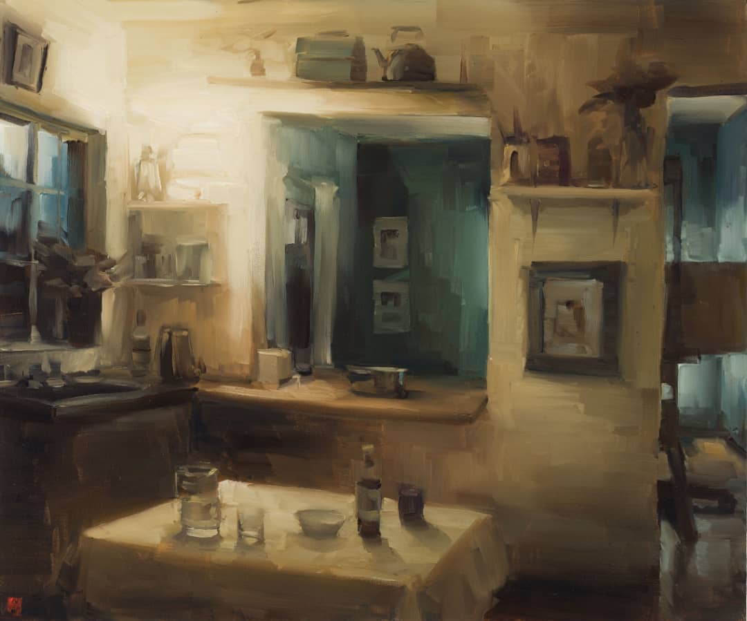 Atmospheric Indoor Oil Paintings by Sasha Hartslief