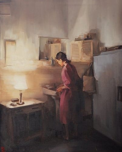Atmospheric Indoor Oil Paintings by Sasha Hartslief
