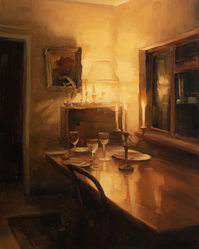 Atmospheric Indoor Oil Paintings by Sasha Hartslief
