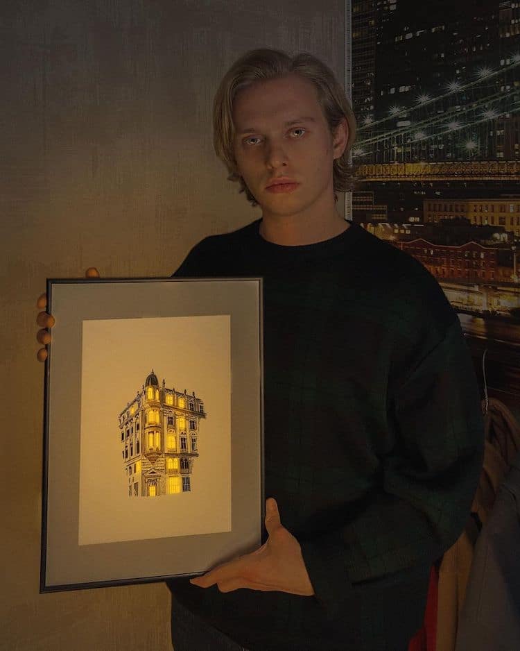 - ViralBandit Illuminated Pen and Ink Drawings of Buildings by Nikita White