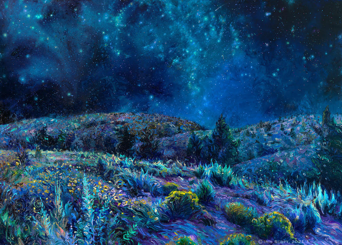 Iris Scott Desert Night Painting