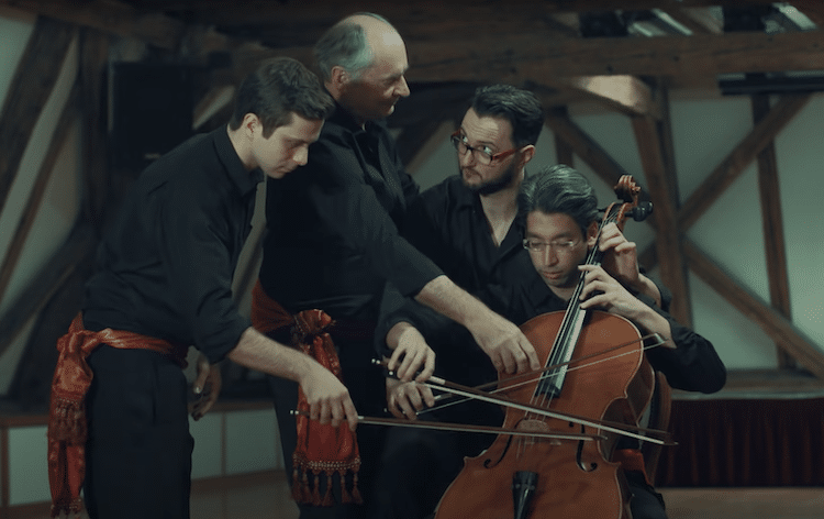 Weiner Cello Ensemble Four Musicians on One Cello