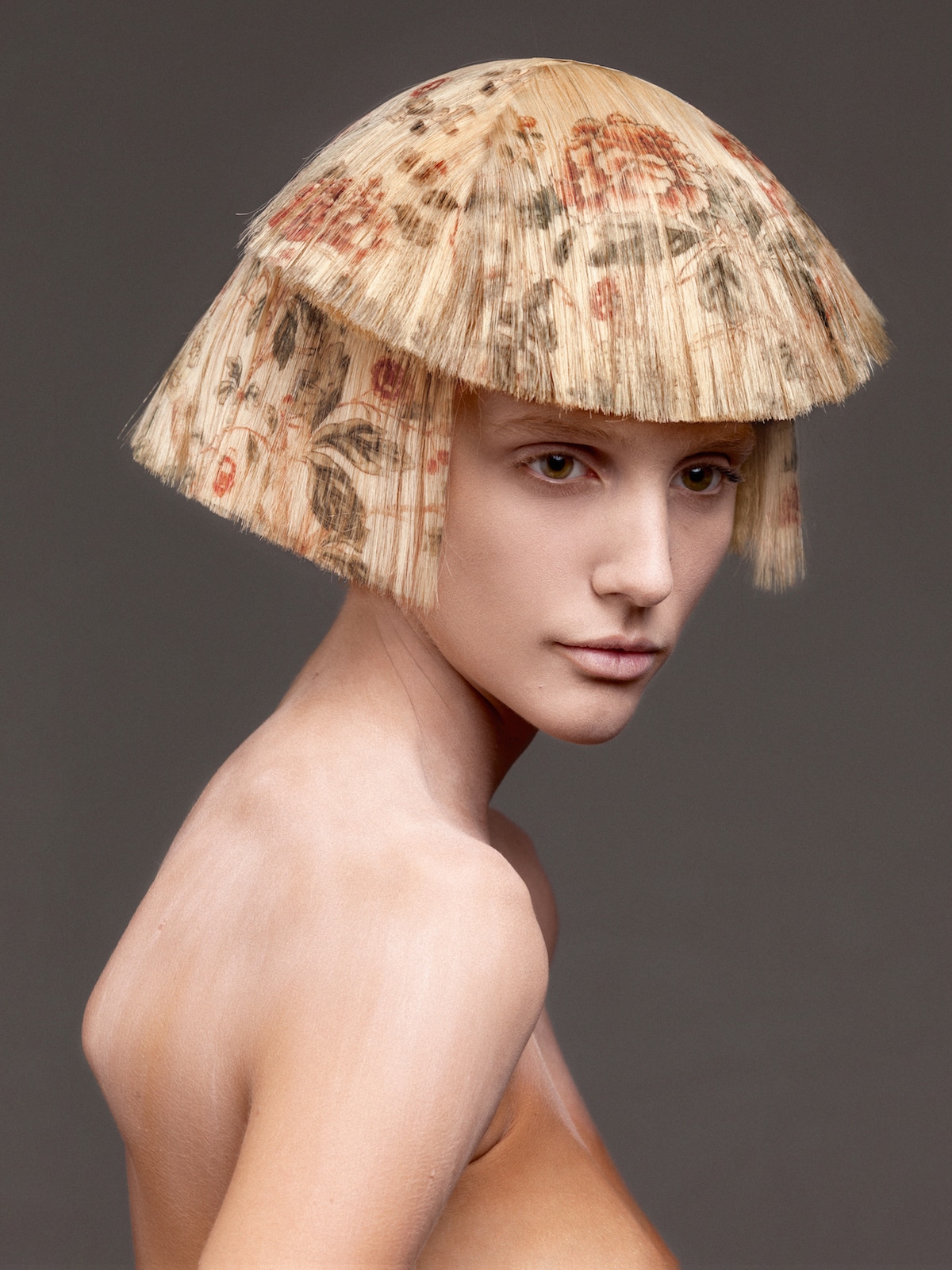 Digitally Printed Flower Hairstyles by Alexis Ferrer