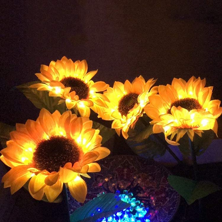 - ViralBandit Solar Powered Sunflower Lights