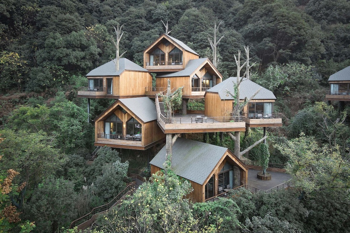 Architects Design an Elegant ”Tree House” Resort in Hangzhou, China