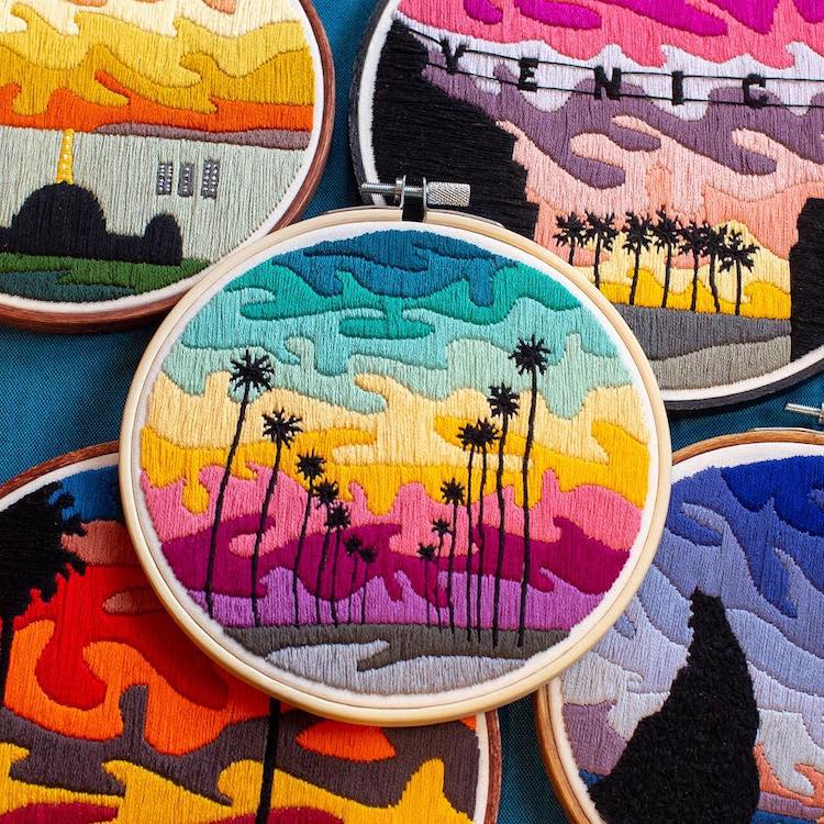 Colorful Nature Embroidery Art by Jen Ann Smith