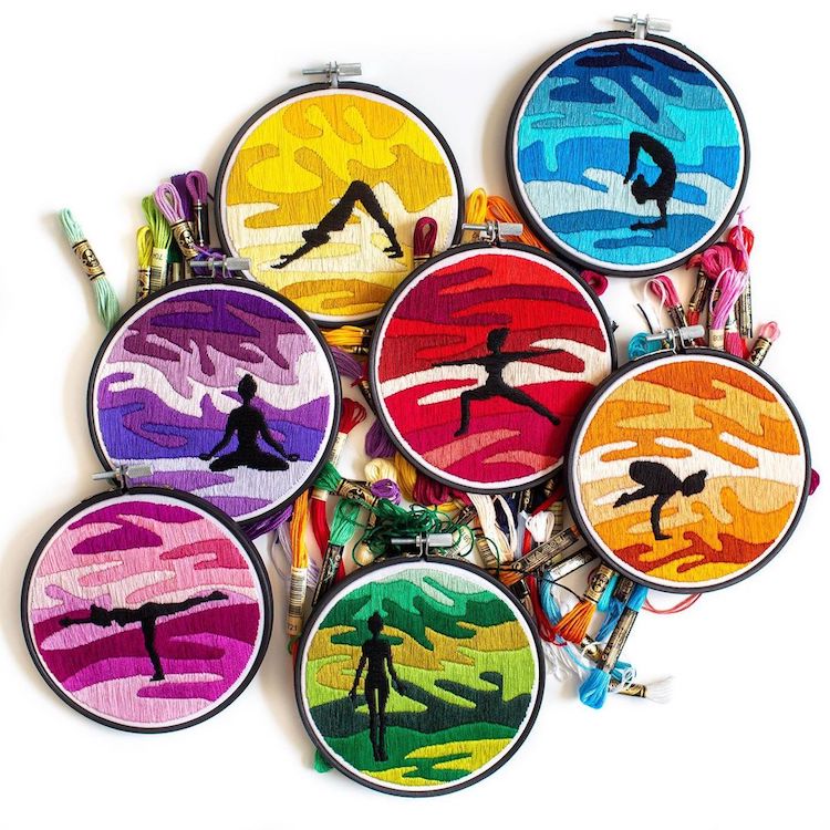 Colorful Nature Embroidery Art by Jen Ann Smith