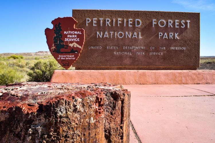 Entrance to the Petrified Forest National Park