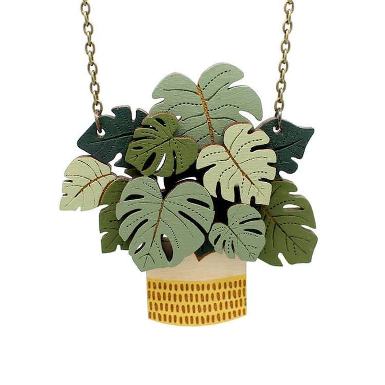 Houseplant Wooden Jewelry by Layla Amber